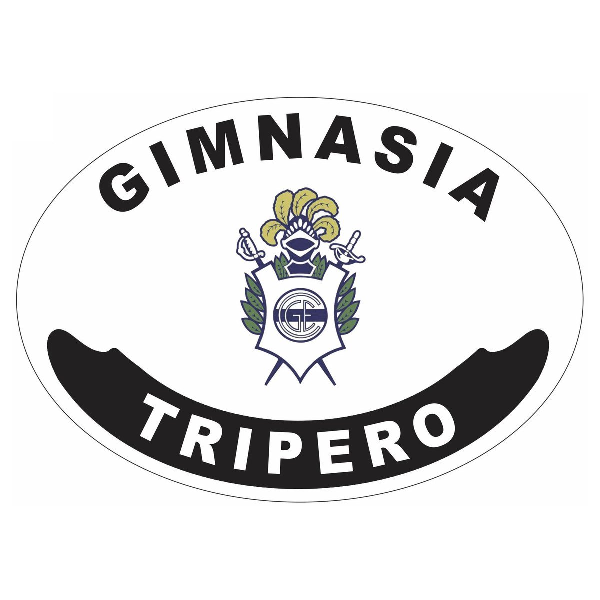 Placa enlozada de Gimnasia y Esgrima La Plata, diseño E