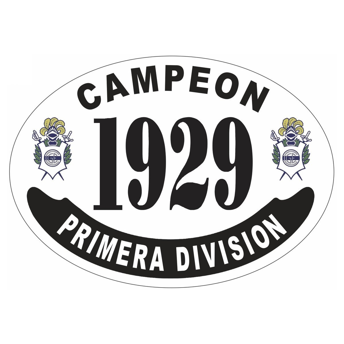 Placa enlozada de Gimnasia y Esgrima La Plata, diseño G