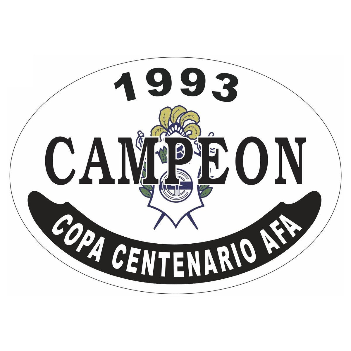 Placa enlozada de Gimnasia y Esgrima La Plata, diseño H
