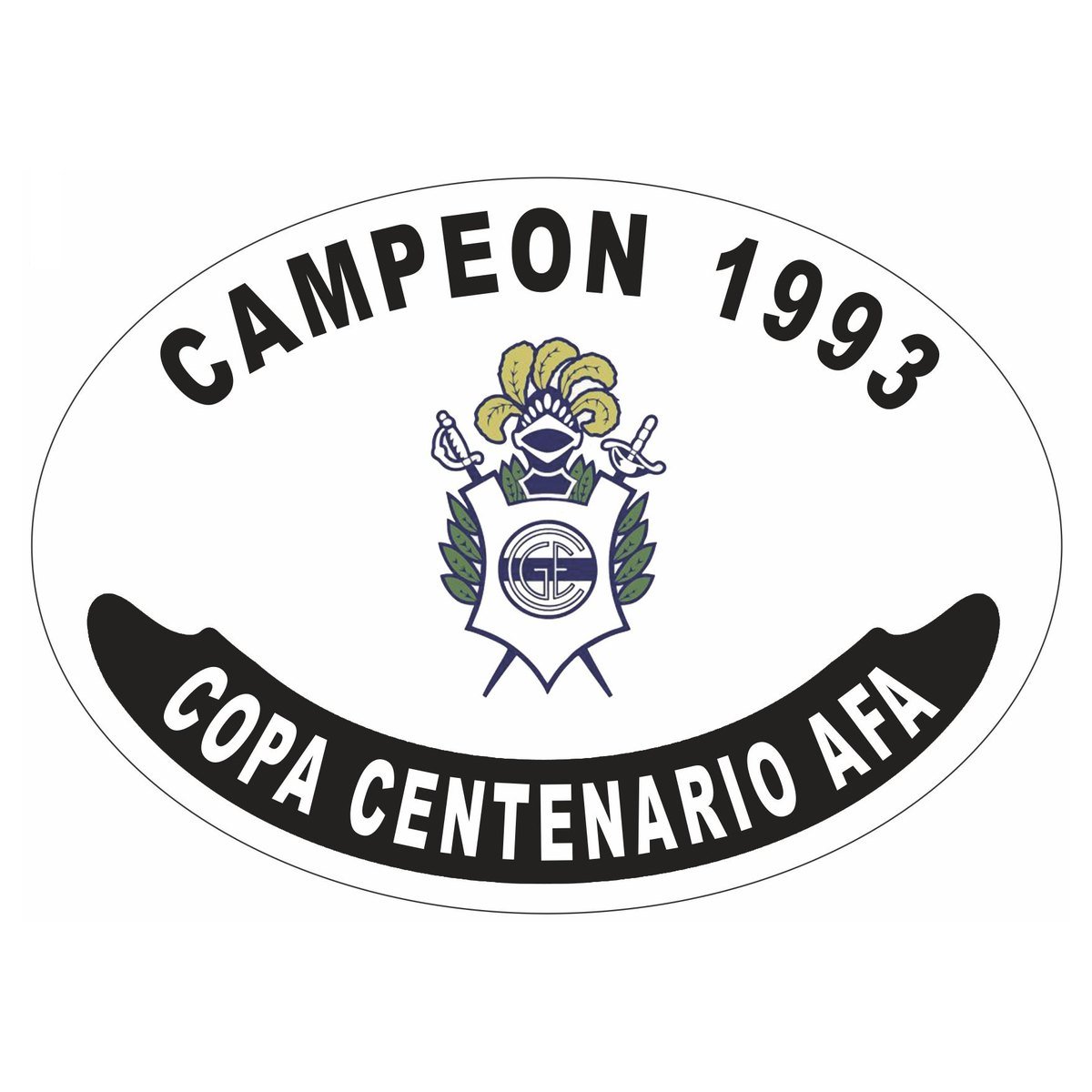 Placa enlozada de Gimnasia y Esgrima La Plata, diseño I