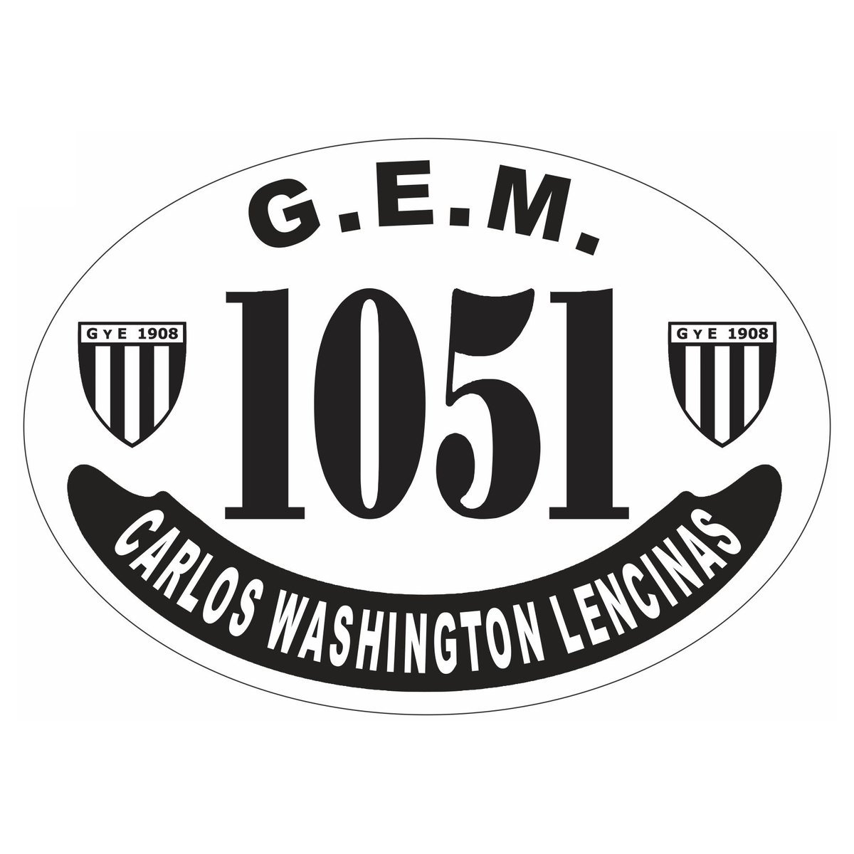 Placa enlozada de Gimnasia y Esgrima de Mendoza, diseño H