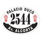Placa enlozada de Huracán, diseño F