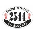 Placa enlozada de Huracán, diseño H