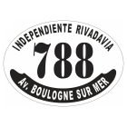 Placa enlozada de Independiente Rivadavia, diseño E