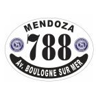 Placa enlozada de Independiente Rivadavia, diseño F