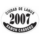 Placa enlozada de Lanús, diseño G