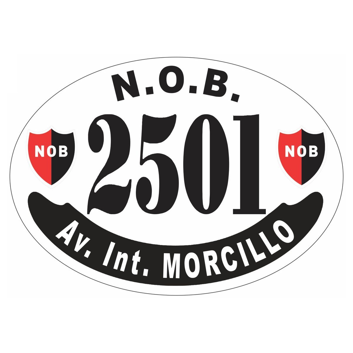 Placa enlozada de Newell's Old Boys, diseño J