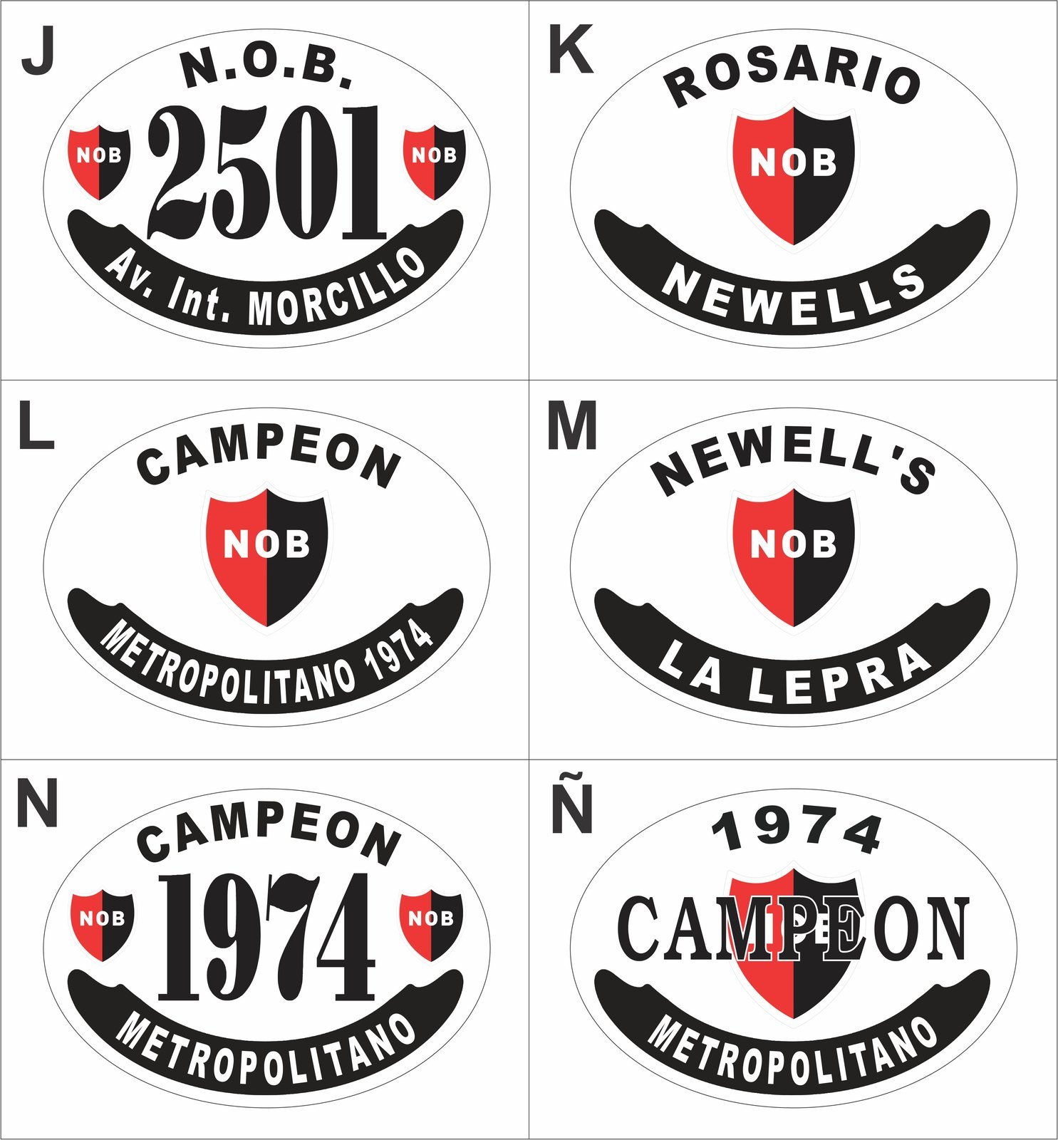 Modelos de placa enlozada de Newell's Old Boys