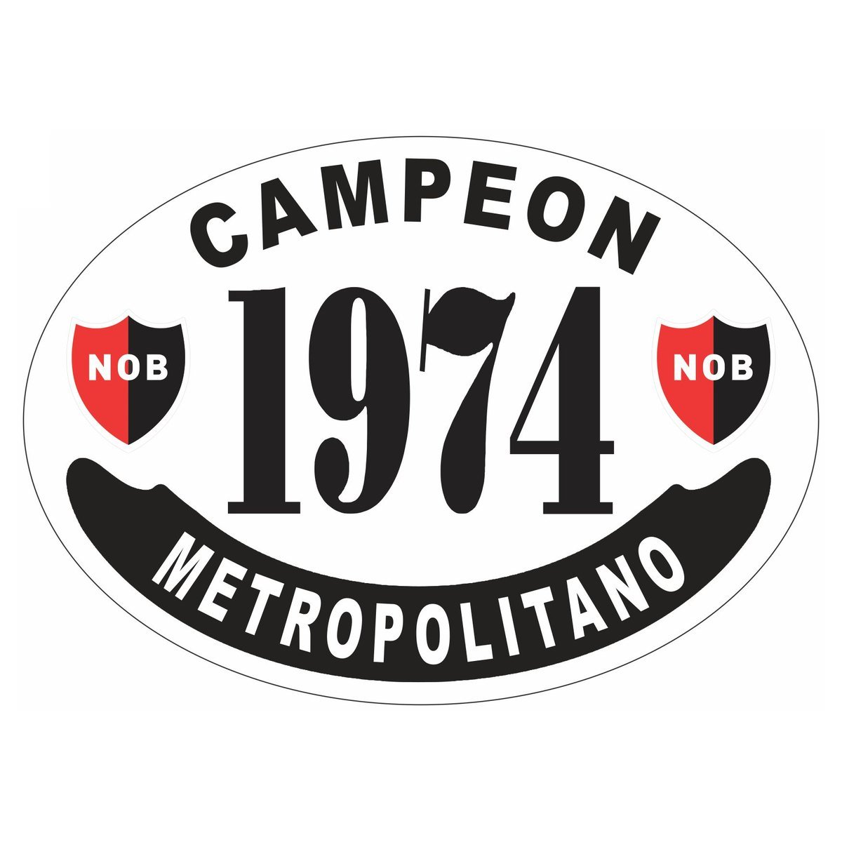 Placa enlozada de Newell's Old Boys, diseño N