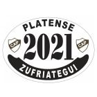 Placa enlozada de Platense, diseño E