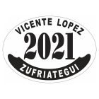 Placa enlozada de Platense, diseño F