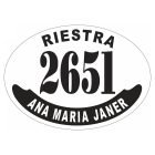 Placa enlozada de Deportivo Riestra, diseño E