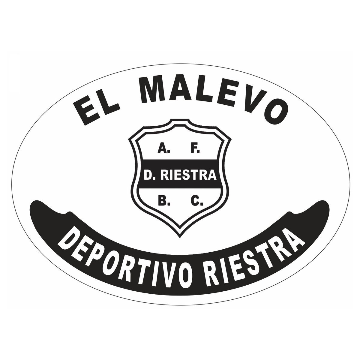 Placa enlozada de Deportivo Riestra, diseño I