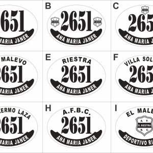 Modelos de placa enlozada de Deportivo Riestra