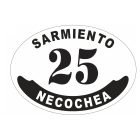 Placa enlozada de Sarmiento, diseño E