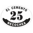 Placa enlozada de Sarmiento, diseño H