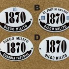 Placas Racing Club — diseños A, B, C y D
