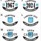 Placas Racing Club — diseños I, J, K, L, M y N