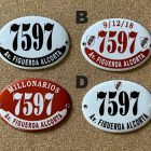 Placas River Plate — diseños A, B, C y D